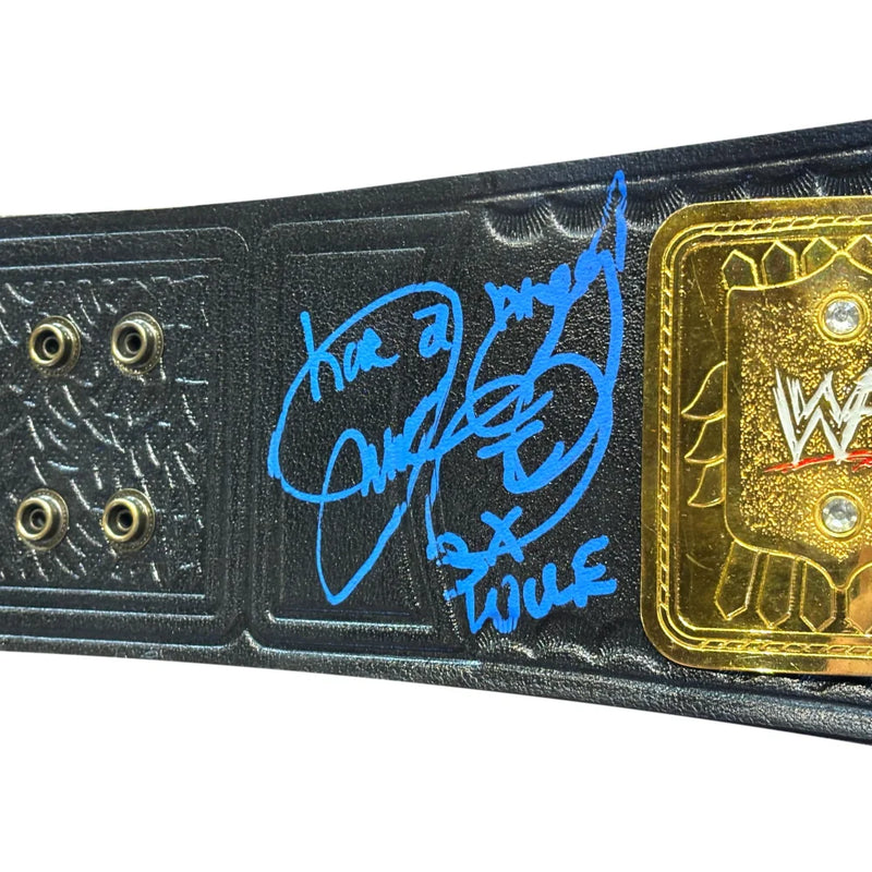 Mankind Mick Foley Autographed WWE WWF Attitude Era Championship Belt Signed JSA COA Inscribed