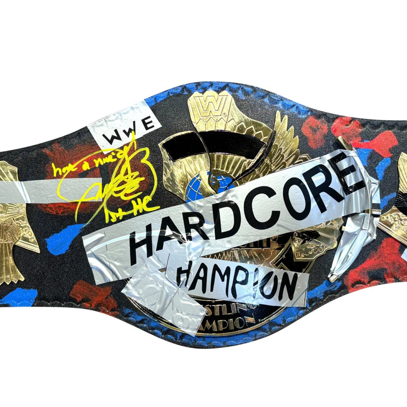 Mankind Mick Foley Autographed WWE WWF Hardcore Championship Belt Signed JSA COA Inscribed