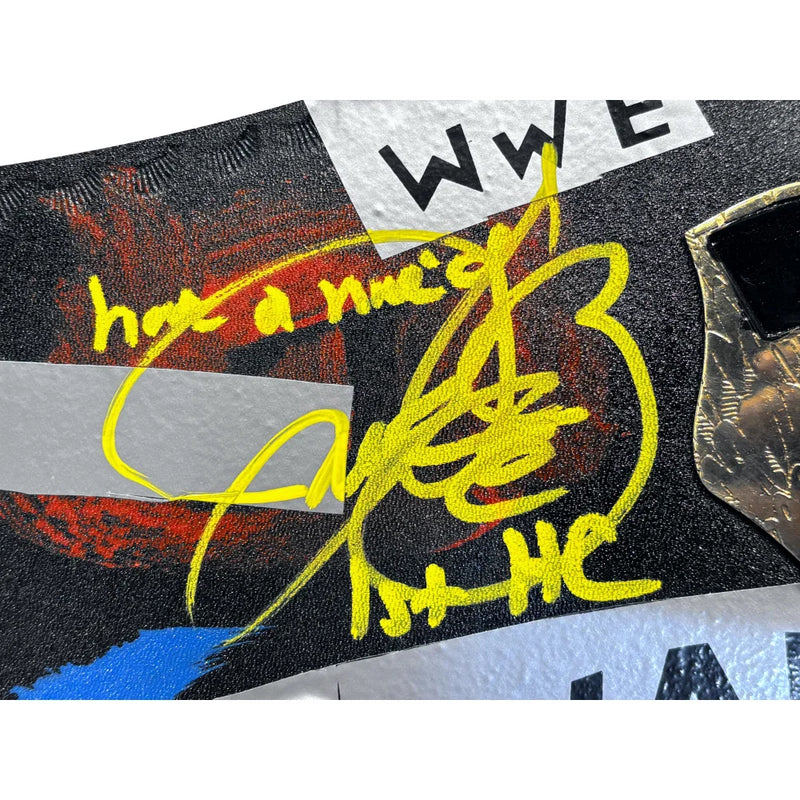 Mankind Mick Foley Autographed WWE WWF Hardcore Championship Belt Signed JSA COA Inscribed