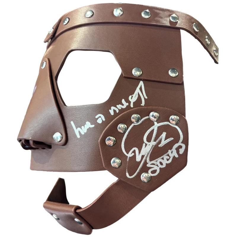 Mankind Mick Foley Autographed WWE WWF Mask Signed JSA COA Inscribed