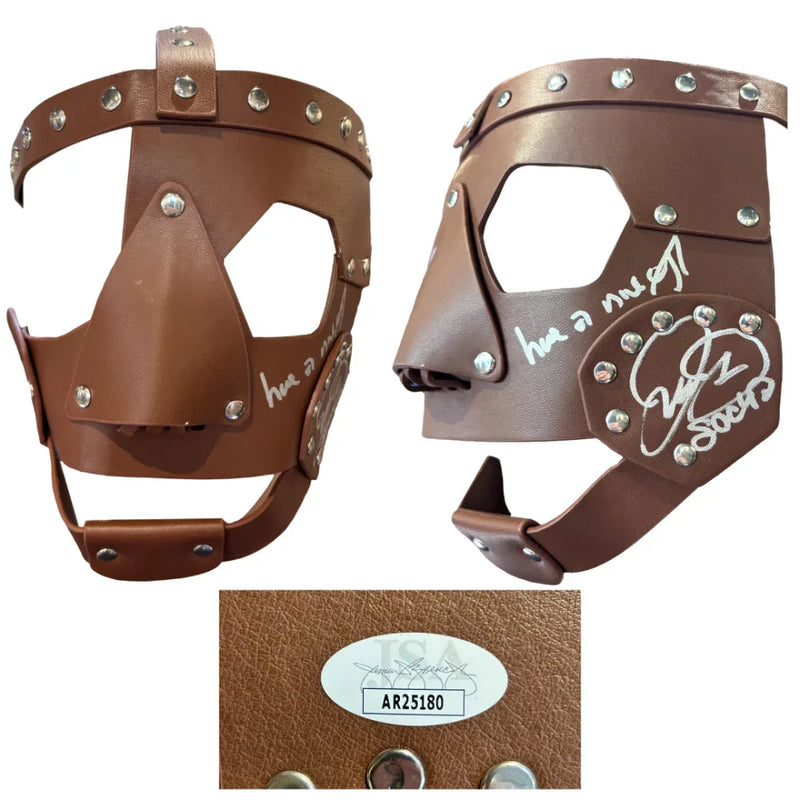 Mankind Mick Foley Autographed WWE WWF Mask Signed JSA COA Inscribed