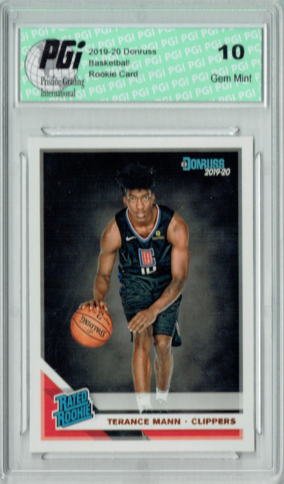 Terance Mann 2019 Donruss Basketball #242 Gem Mint Rookie Card PGI 10