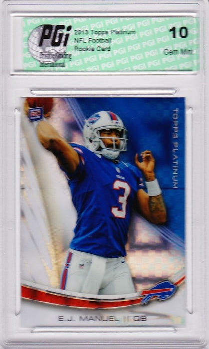 E.J. Manuel Bills 2013 Topps Platinum #104 Xfractor Rookie Card PGI 10