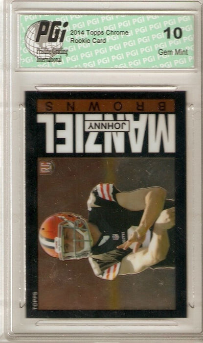 Johnny Manziel 2014 Topps Chrome #25 1985 Style Throwback Rookie Card PGI 10