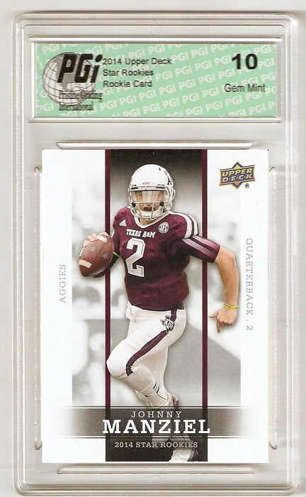 Johnny Manziel 2014 Upper Deck #1 Rare Browns SP Star Rookie Card PGI 10