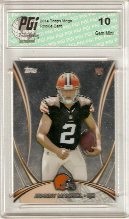 Johnny Manziel 2014 Topps Mega Chrome #2 Cleveland Browns SP Rookie Card PGI 10