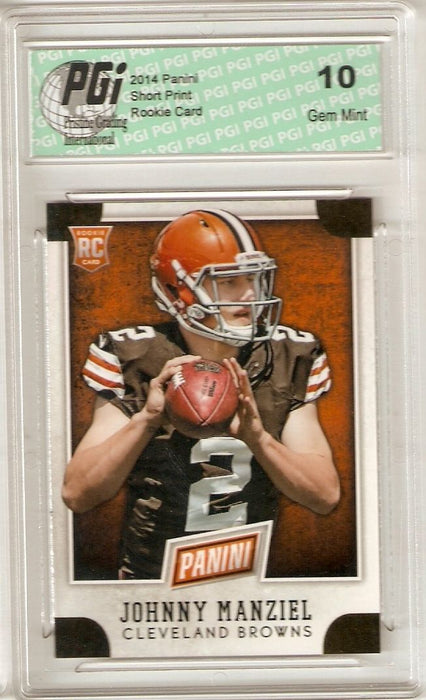 Johnny Manziel 2014 Panini National VIP #1 NFL Draft Rookie Card PGI 10