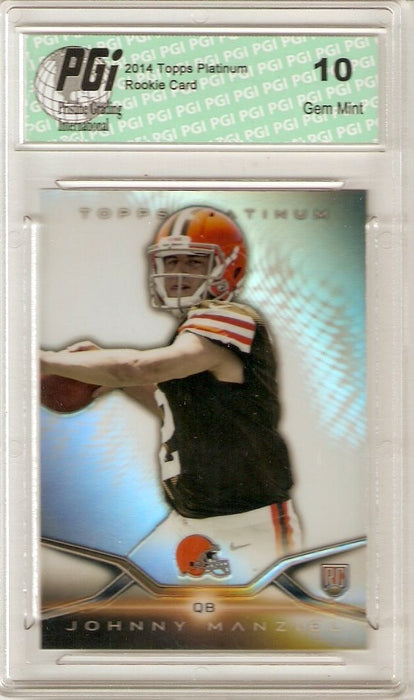 Johnny Manziel 2014 Topps Platinum #126 Browns Rookie Card PGI 10