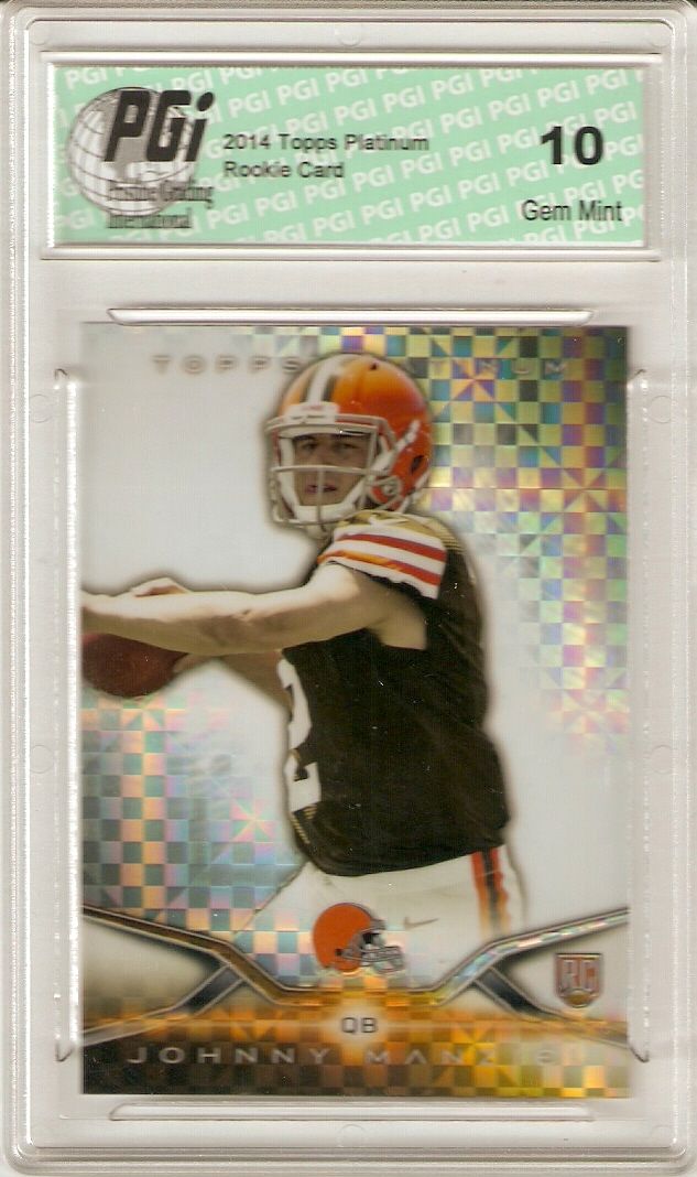 Johnny Manziel 2014 Topps Platinum #126 X-fractor Rookie Card PGI 10