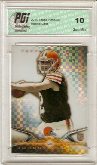 Johnny Manziel 2014 Topps Platinum #126 X-fractor Rookie Card PGI 10