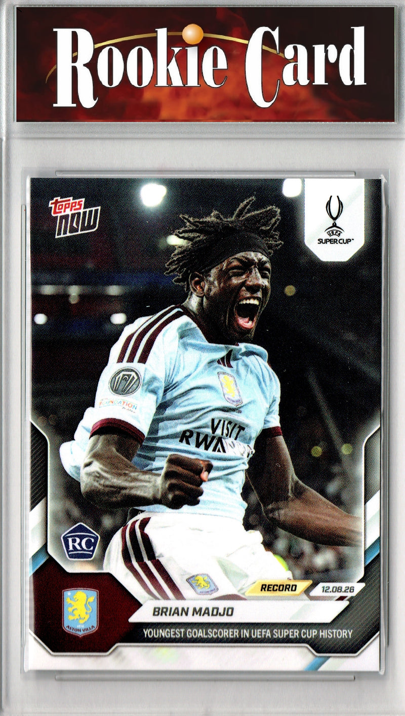 Brian Madjo Rookie Card 2026 Topps Now #4 Youngest Goalscorer in UEFA History, Certified Mint+ Condition, Aston Villa Soccer