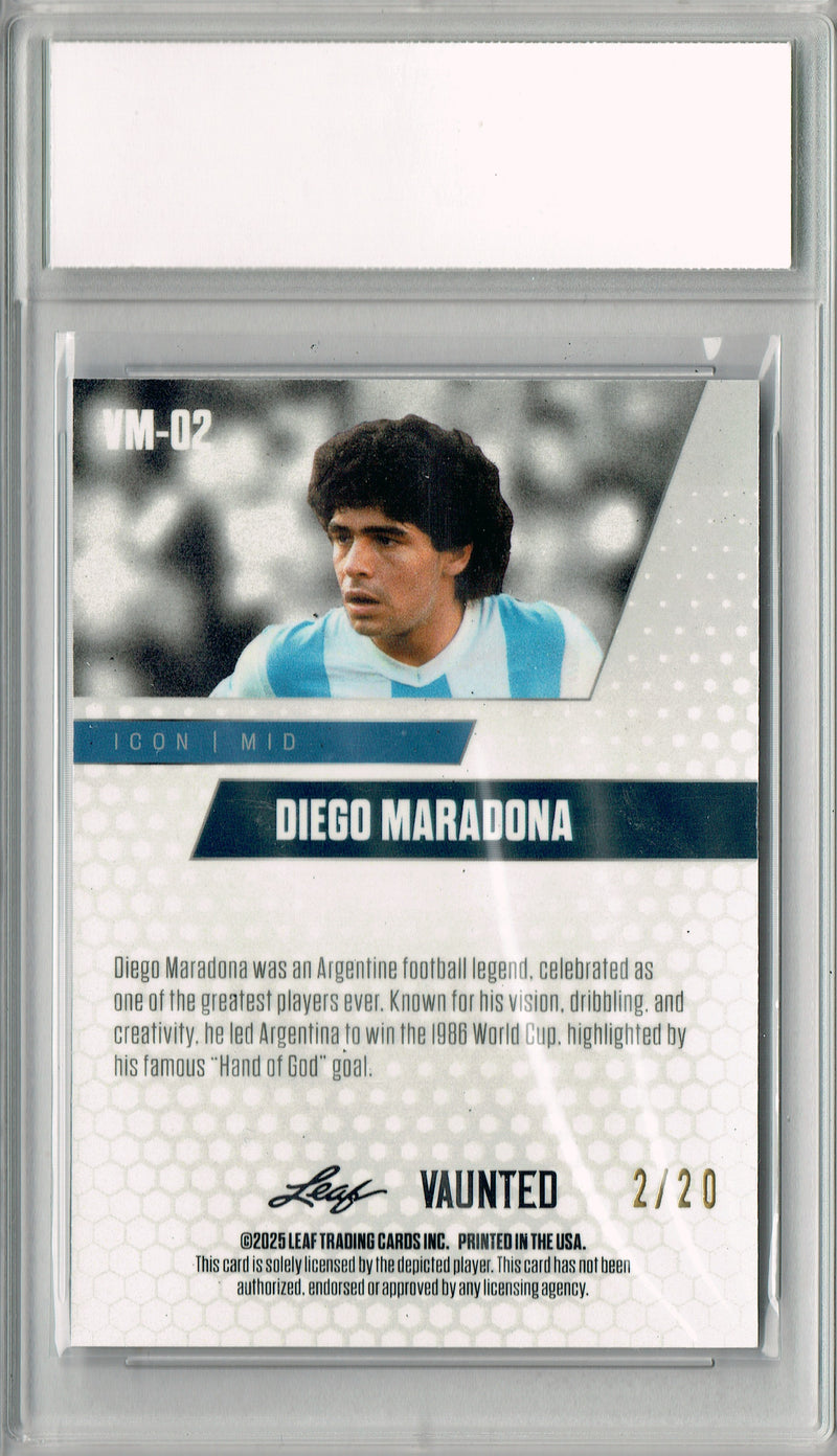 Lionel Messi 2025 Leaf Vaunted Metal #VM-04 Blue 20 Made Rare Card PGI 10