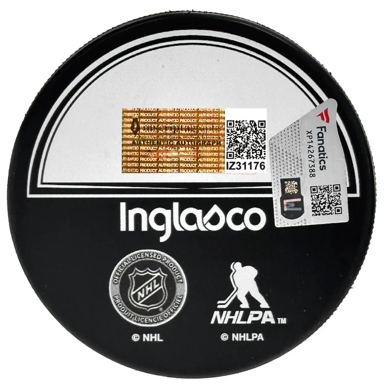 Marc-Andre Fleury Autographed Vegas Golden Knights Glitter Puck IGM COA Signed