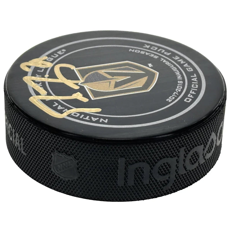 Marc-Andre Fleury Autographed Vegas Golden Knights Official 2017 Puck IGM Fanatics COA Signed