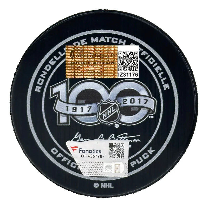 Marc-Andre Fleury Autographed Vegas Golden Knights Official 2017 Puck IGM Fanatics COA Signed