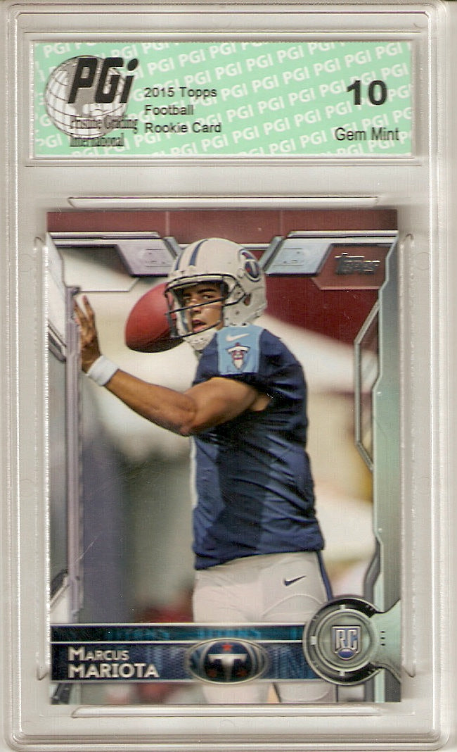 Marcus Mariota 2015 Topps Football #429  Tennessee Rookie Card PGI 10