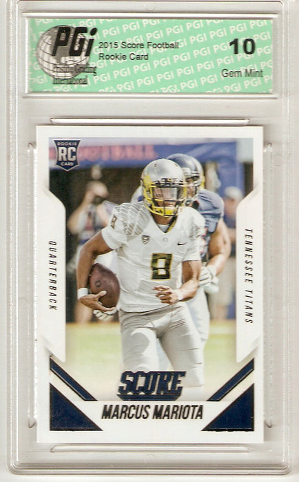 2015 Score Rookie Card #368 Marcus Mariota PGI 10