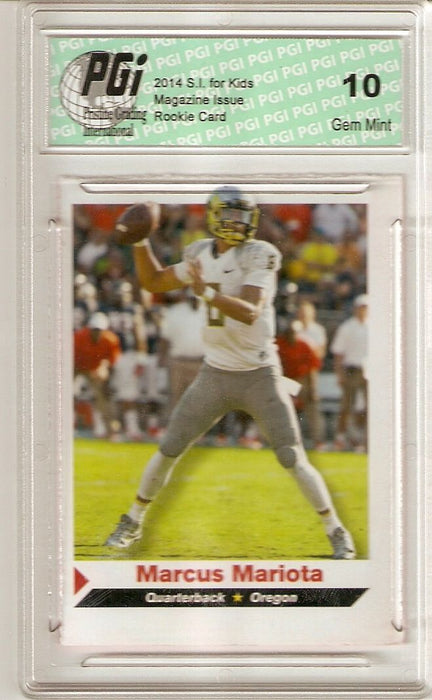 Marcus Mariota 2014 SI for Kids First Rookie Card Ever Oregon PGI 10 s.i.