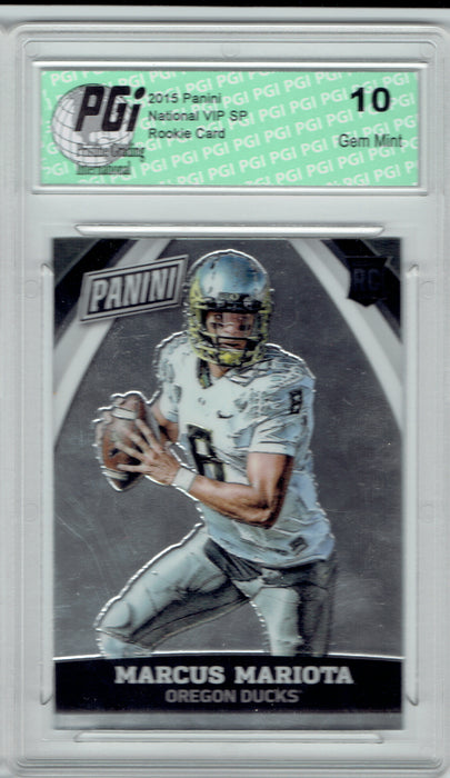 Marcus Mariota 2015 Panini National VIP SP Rookie Card #80 PGI 10