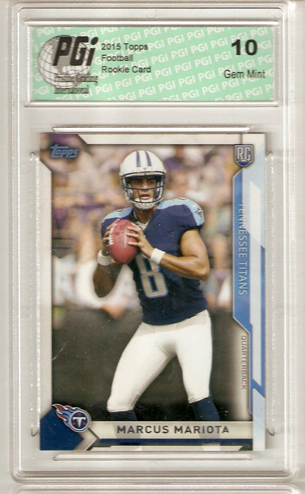 Marcus Mariota 2015 Topps Take it to the House #1 Rookie Card PGI 10