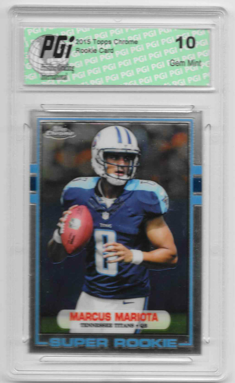 Marcus Mariota 2015 Topps Chrome #89-MM Throwback Rookie Card PGI 10