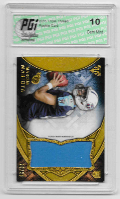 Marcus Mariota 2015 Triple Threads Jumbo Patch Rookie Card 25 Made PGI