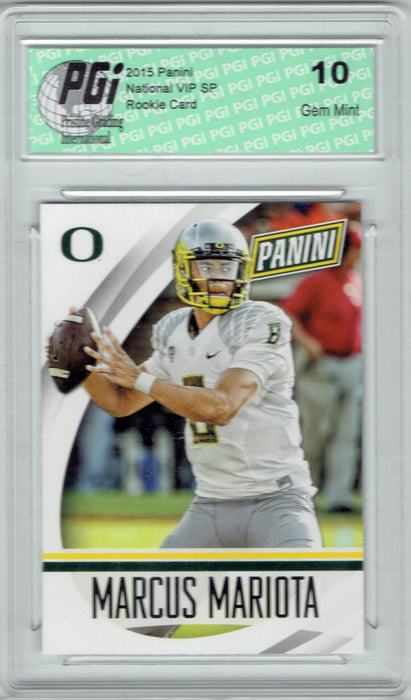 Marcus Mariota 2015 Panini National Exclusive Rookie Card #56 PGI 10