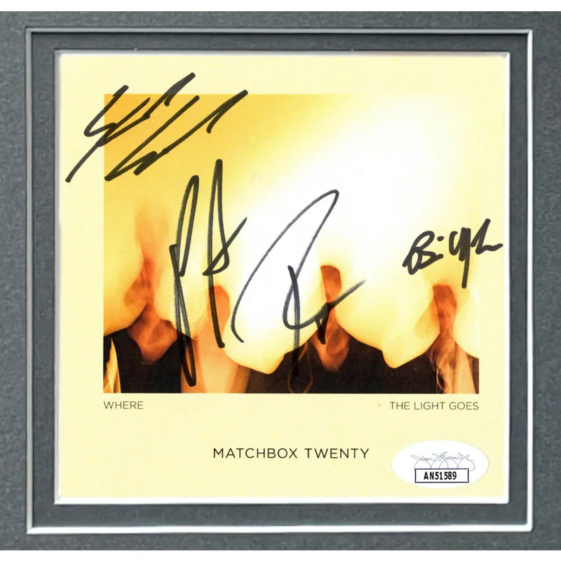 Matchbox Twenty Signed where the Light Goes CD Album Framed JSA 20 Autograph 8x10 Photo
