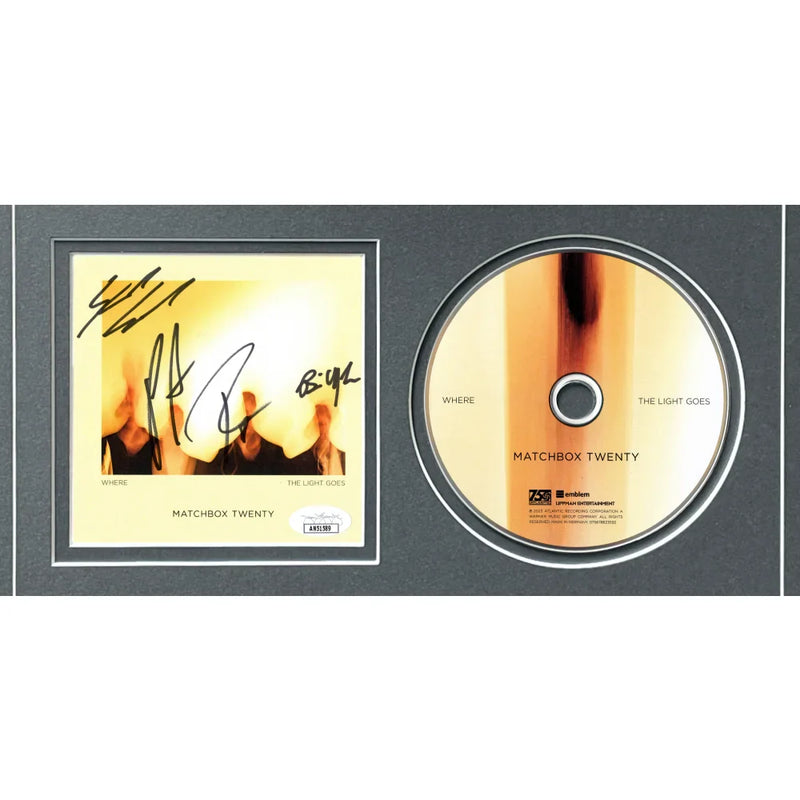 Matchbox Twenty Signed where the Light Goes CD Album Framed JSA 20 Autograph 8x10 Photo