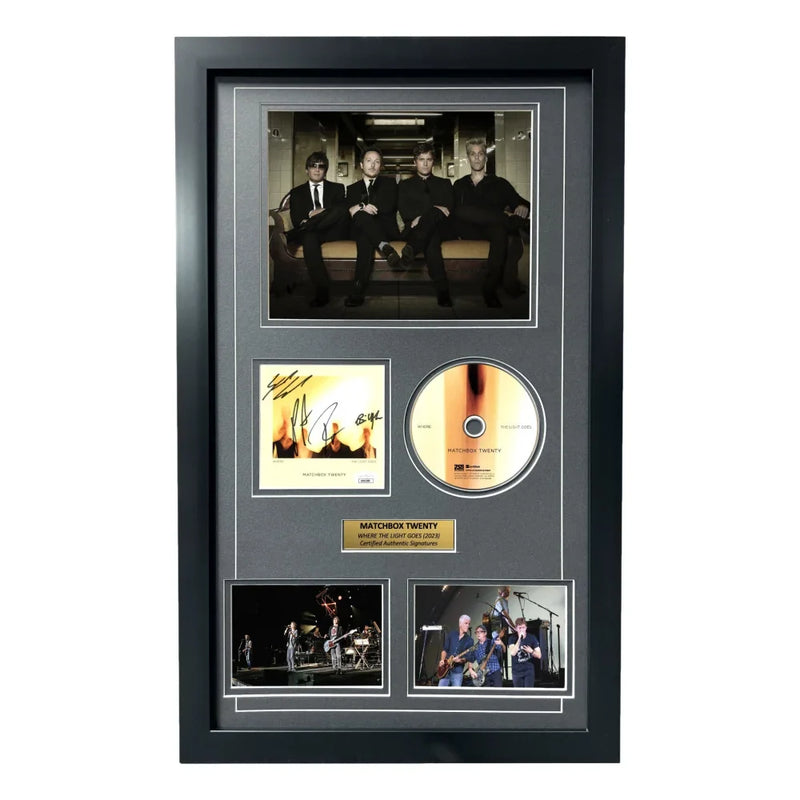 Matchbox Twenty Signed where the Light Goes CD Album Framed JSA 20 Autograph 8x10 Photo