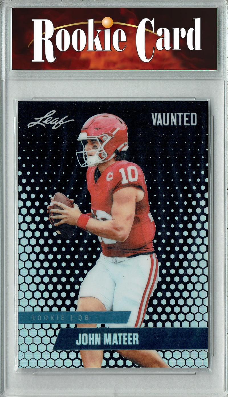 John Mateer Rookie Card Oklahoma Football Trading Card 2025 Leaf Vaunted Metal #VM-09 Black 7 Made  Certified Mint+