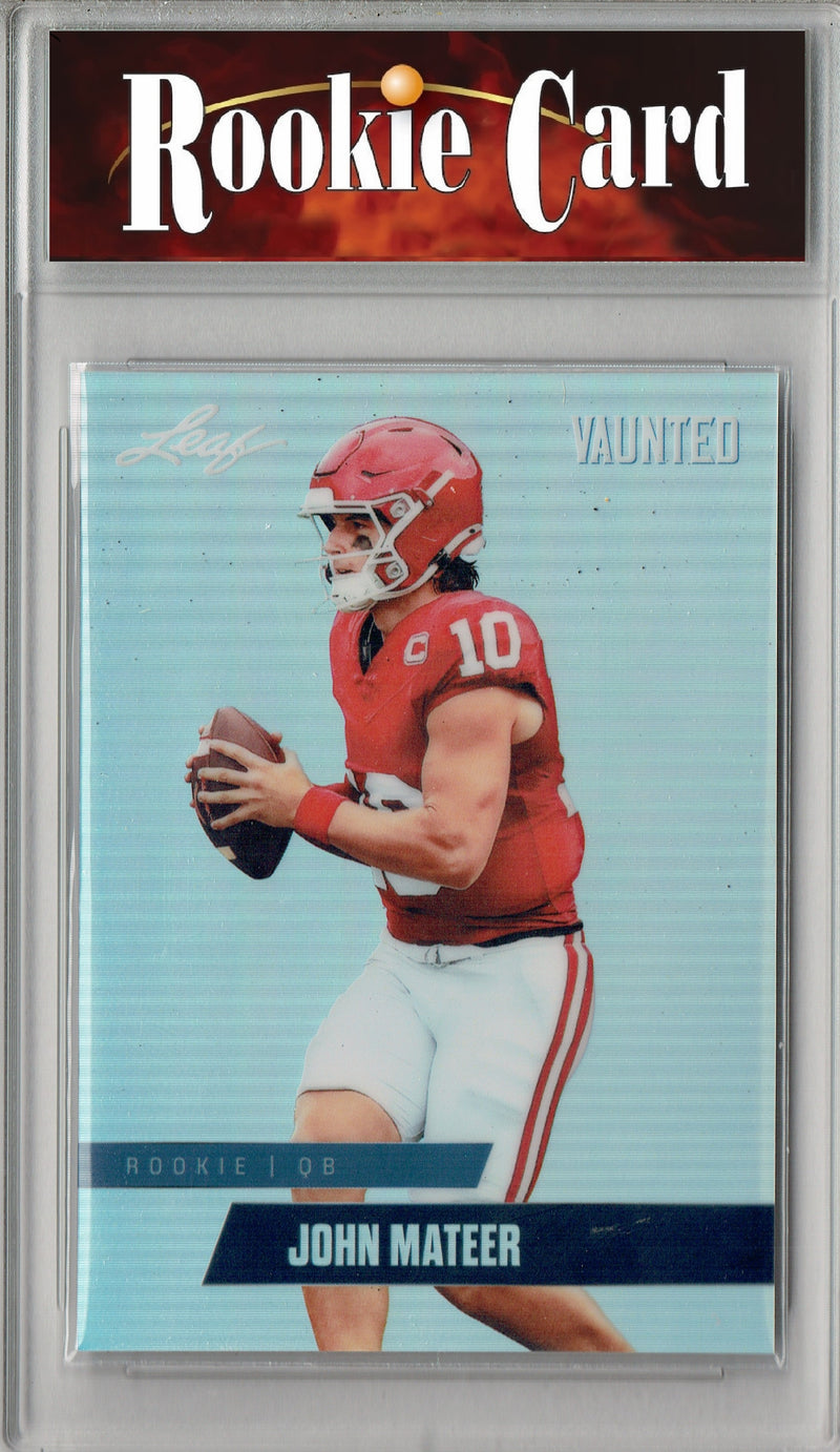 John Mateer Rookie Card Oklahoma Football Trading Card 2025 Leaf Vaunted Metal #VM-09 Silver 25 Made  Certified Mint+