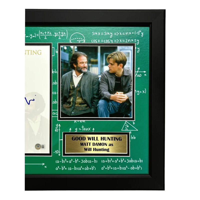 Matt Damon Autographed Good will Hunting Script Framed Collage BAS COA Photo Signed