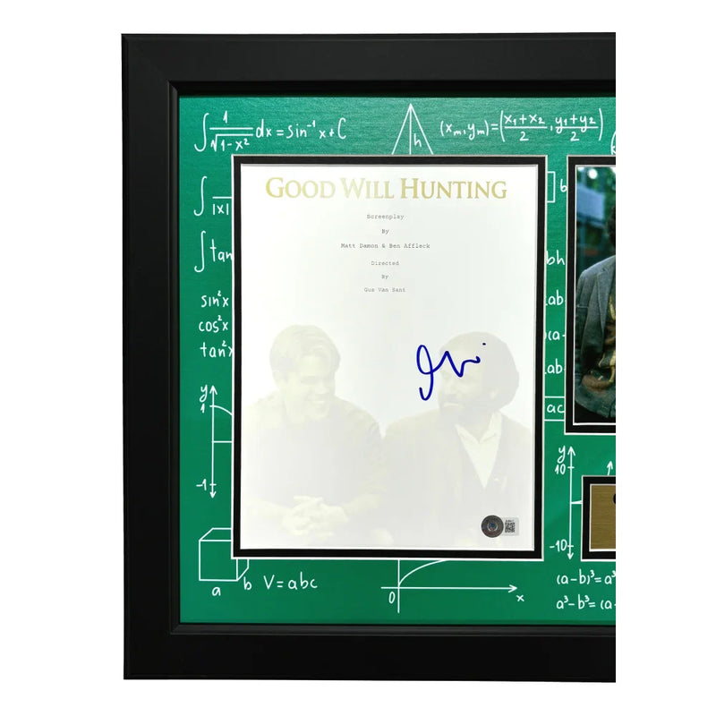 Matt Damon Autographed Good will Hunting Script Framed Collage BAS COA Photo Signed