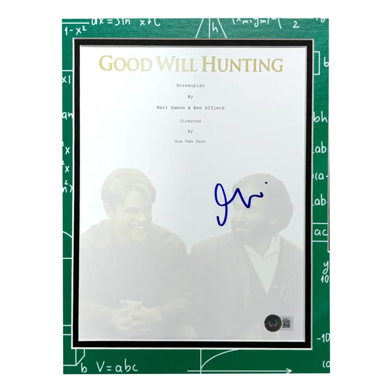 Matt Damon Autographed Good will Hunting Script Framed Collage BAS COA Photo Signed