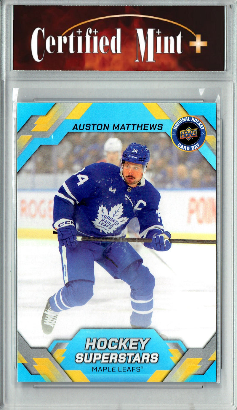 Auston Matthews Trading Card 2026 Upper Deck #NHCD-16 National Hockey Card Day, Certified Mint+ Condition, Toronto Maple Leafs Hockey