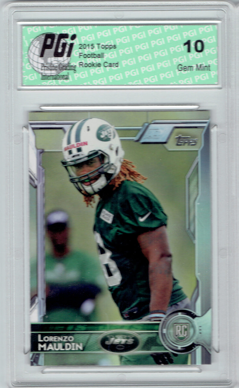 Lorenzo Mauldin 2015 Topps Football #455 New York Rookie Card PGI 10