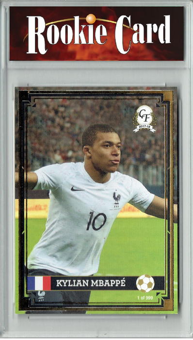 Certified Mint+ Kylian Mbappe 2017 Campioni di Futuro #1G Gold Back 1 of 999 Rookie Card France