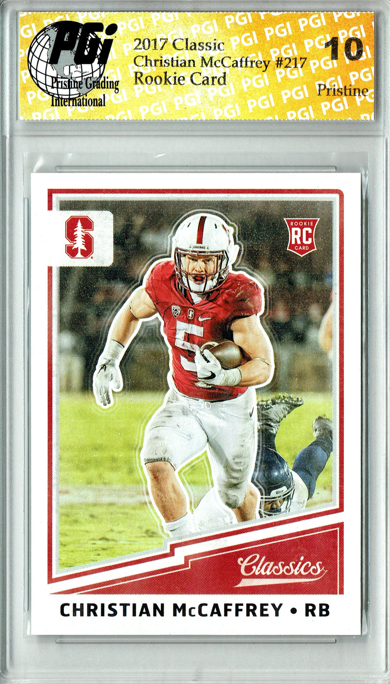 Christian McCaffrey 2017 Panini Classics #217 PRISTINE Rookie Card PGI 10