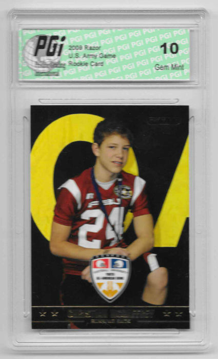 Christian McCaffrey 2009 Razor U.S. Army #43 1st Rookie Card Ever PGI 10