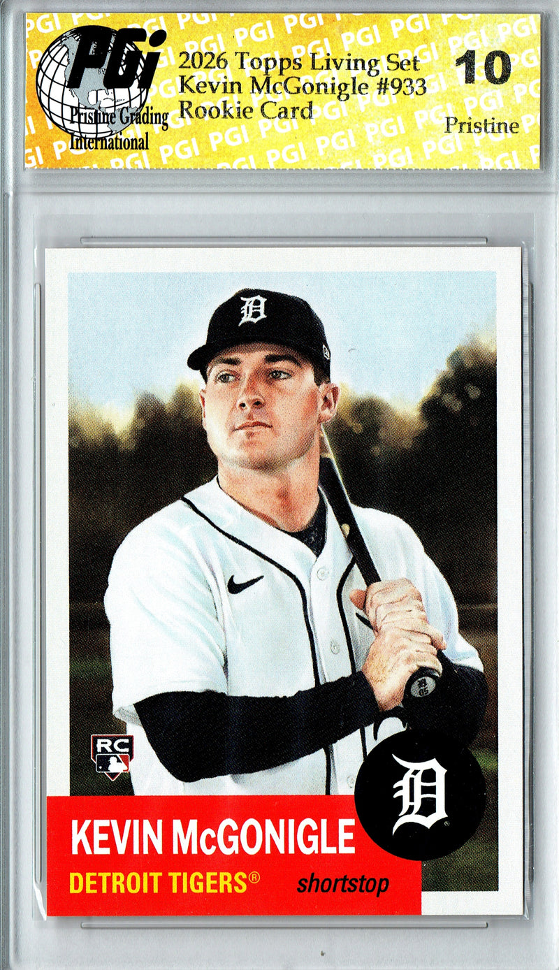 Kevin McGonigle 2026 Topps Living Set #933 Pristine Rookie Card PGI 10