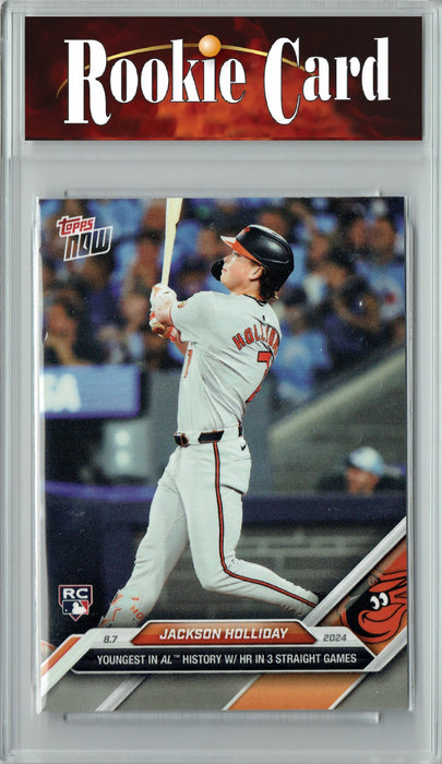 Certified Mint+ Jackson Holliday 2024 Topps Now #529 HRs in 3 Straight Rookie Card Baltimore Orioles