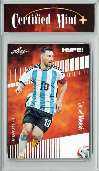 Certified Mint+ Lionel Messi 2023 Leaf HYPE! #130 Only 5000 Made! Rare Trading Card Argentina