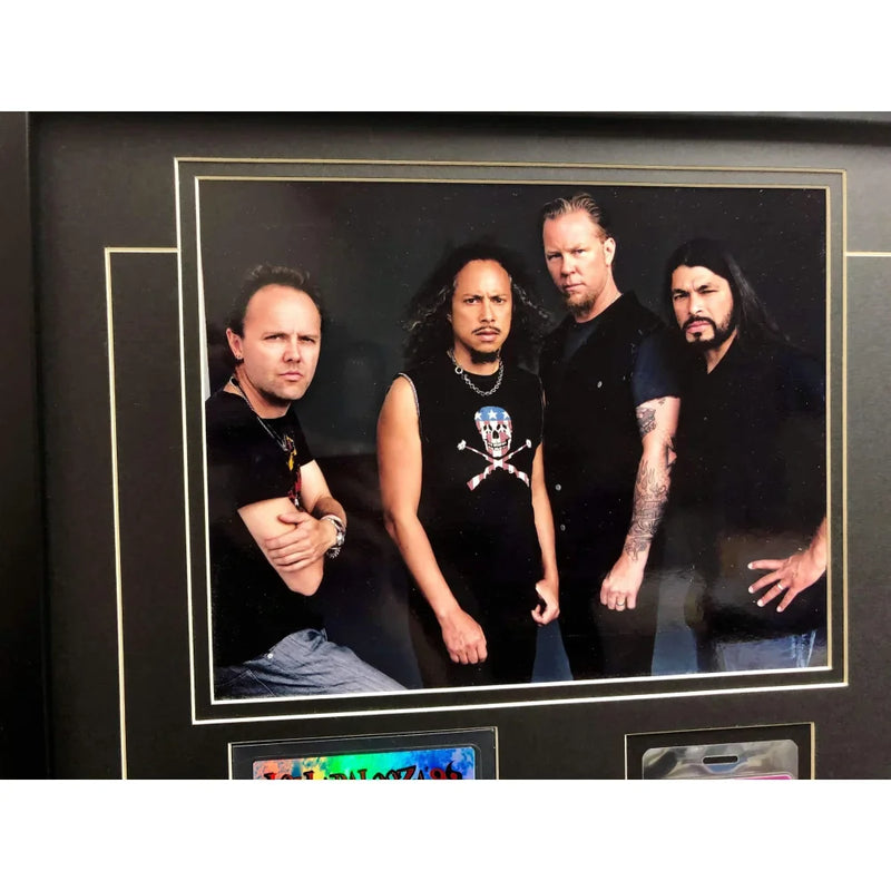 Metallica Framed World Tour Backstage Pass Collage COA 16x26 Lollapalooza Photos
