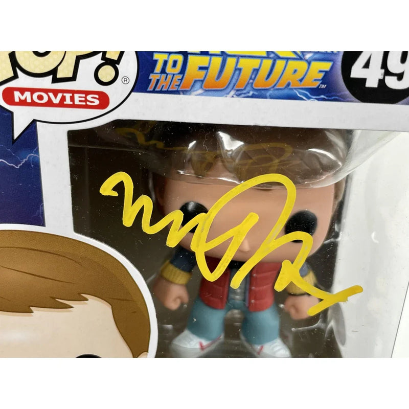 Michael J. Fox Autographed Back to the Future Funko Pop #49 Marty Mcfly PSA/DNA Slabbed