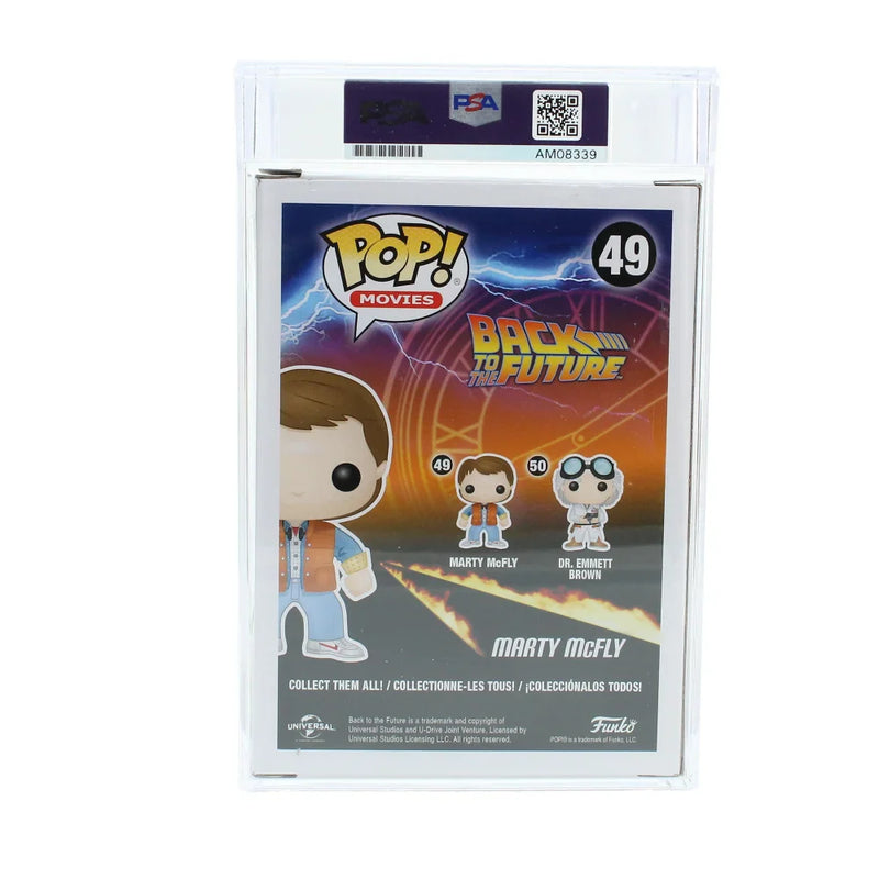 Michael J. Fox Autographed Back to the Future Funko Pop #49 Marty Mcfly PSA/DNA Slabbed