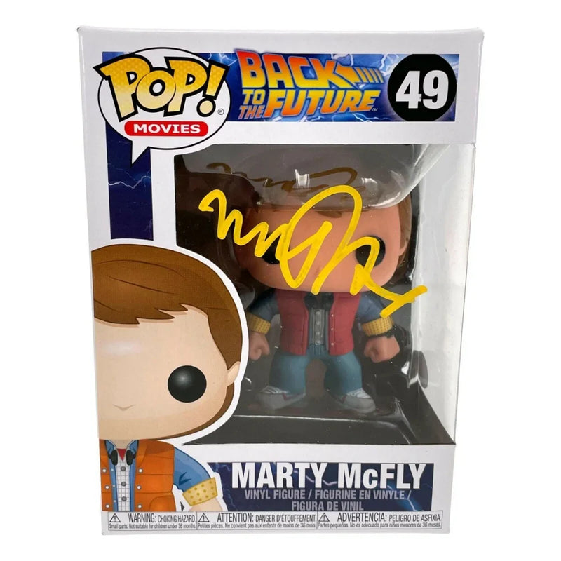Michael J. Fox Autographed Back to the Future Funko Pop #49 Marty Mcfly PSA/DNA Slabbed