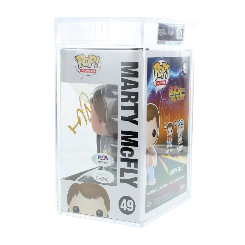 Michael J. Fox Autographed Back to the Future Funko Pop #49 Marty Mcfly PSA/DNA Slabbed