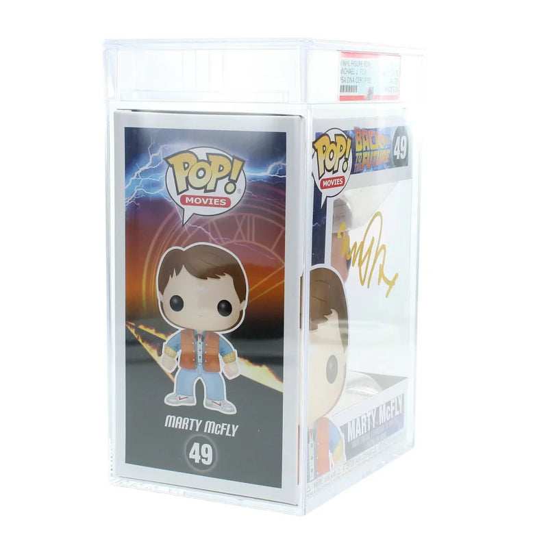 Michael J. Fox Autographed Back to the Future Funko Pop #49 Marty Mcfly PSA/DNA Slabbed