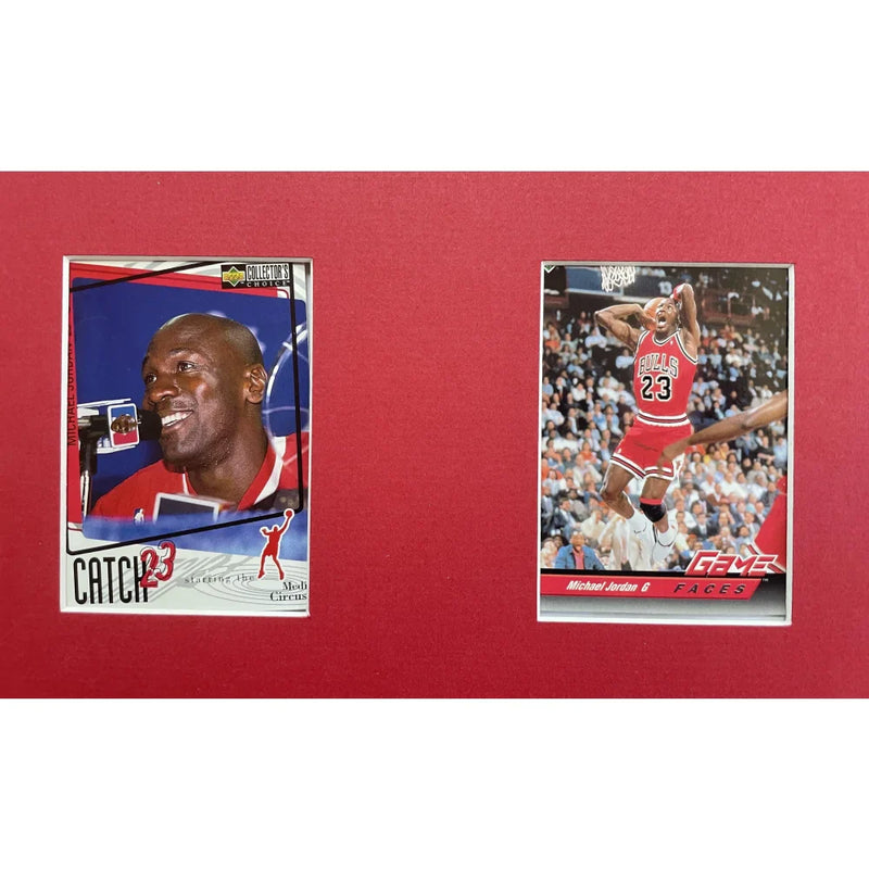 Michael Jordan Framed 10 Basketball Card Collage Lot Chicago Bulls Championships